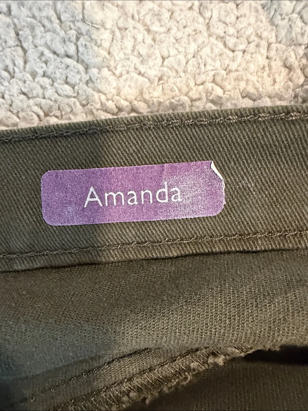 Gloria Vanderbilt Amanda Straight Leg Jeans in Olive Green